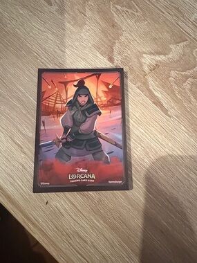 Disney Lorcana Trading Card Sleeves- Mulan Artwork (Red, Purple)